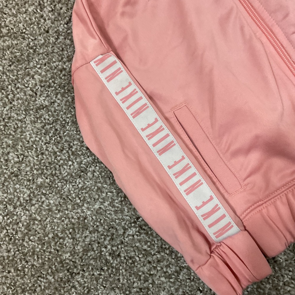 Nike Track Jacket Toddler 3T Pink Excellent Branded Sleeve Taping Full Zip - Picture 2 of 11